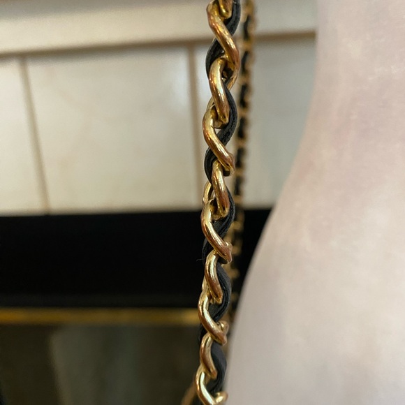 Badgley Mischka Collection Small Diamond Quilt Flap Crossbody Bag, Black/Gold - Picture 7 of 11